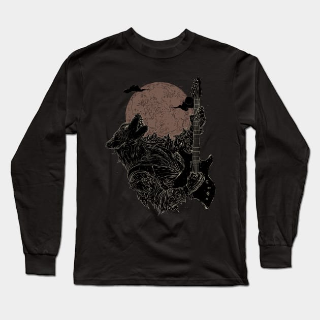 The Rock Werewolf Long Sleeve T-Shirt by javirams